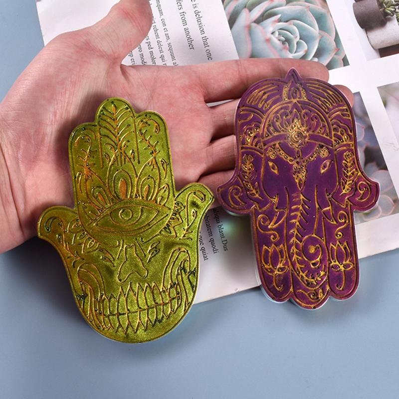 Aroma Plaster Silicone Mold Handicrafts Soap Candle Resin Casting Mold DIY Handmade Cool Hand of Fatima Ornaments Mold