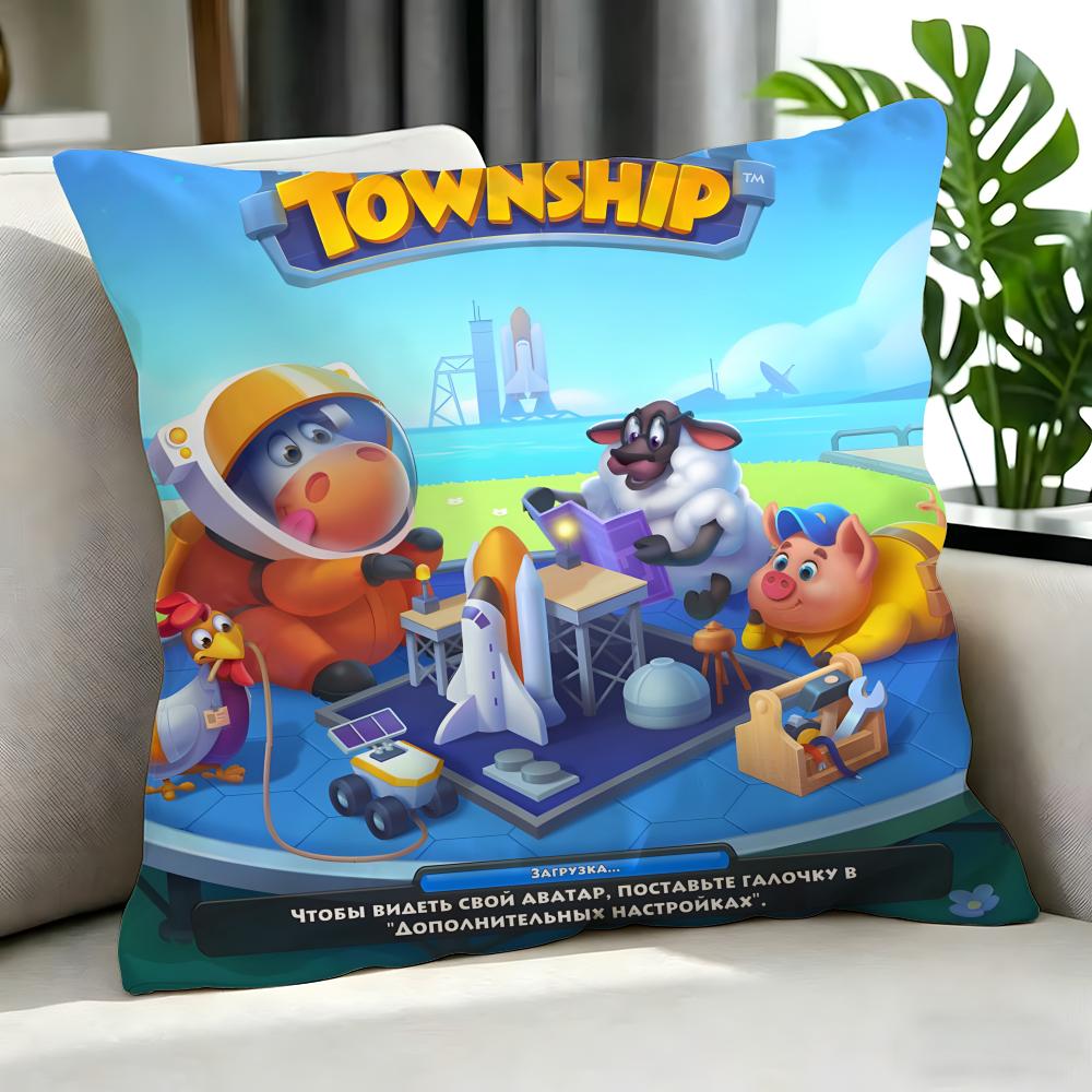 game Township Cushion Cover Cushion Cover Set Pcs x x x Pillowcase Decorative Sofa Home Decor