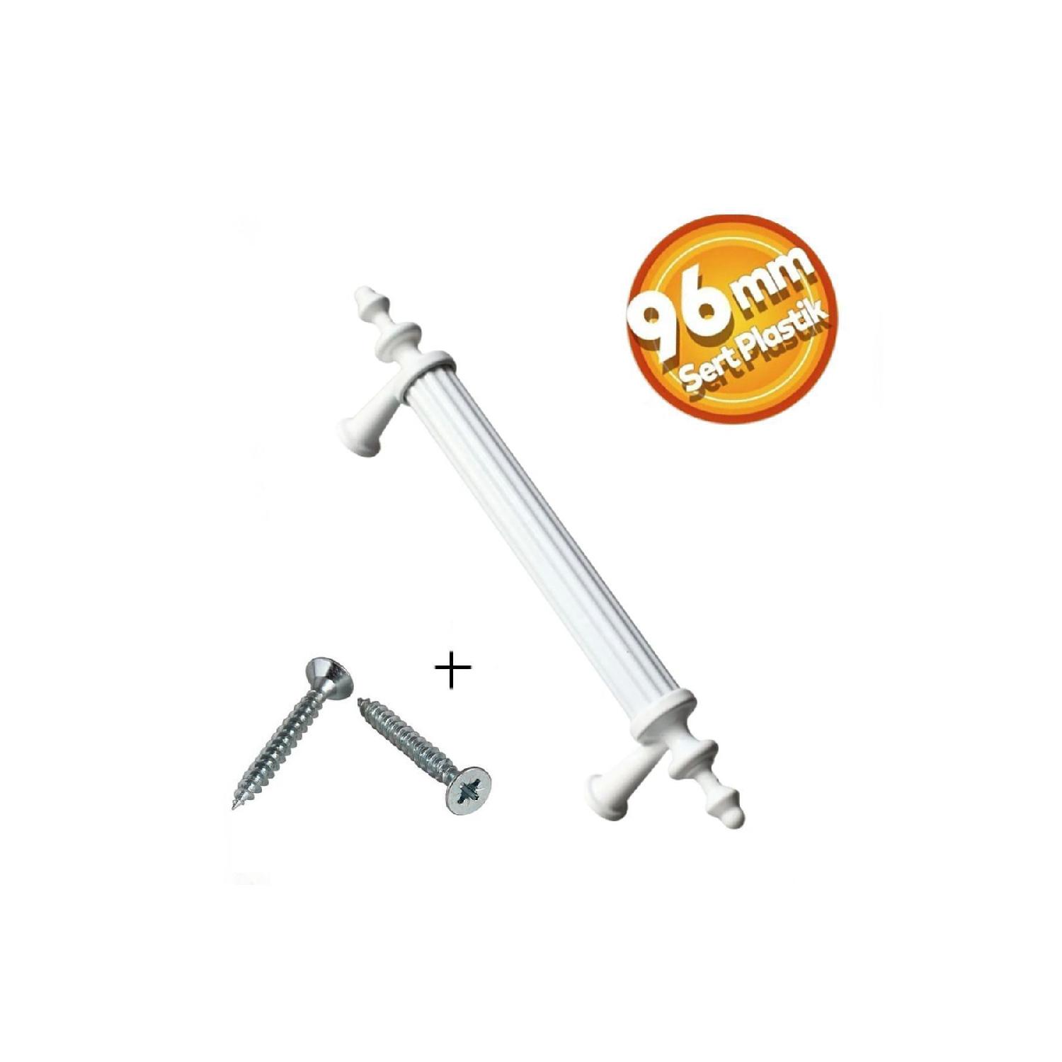 

96 Mm Matte White Drawer Cabinet Furniture Handle Hard Plastic Polymer білий