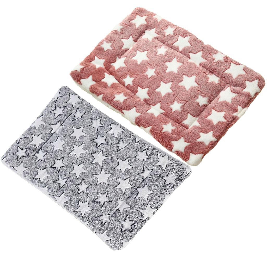 2PCS Rabbit Sleeping Bed Mat Small Pet Soft Thick Fleece Winter Warm Bed Pad Habitat Decor for Squirrels Chinchillas