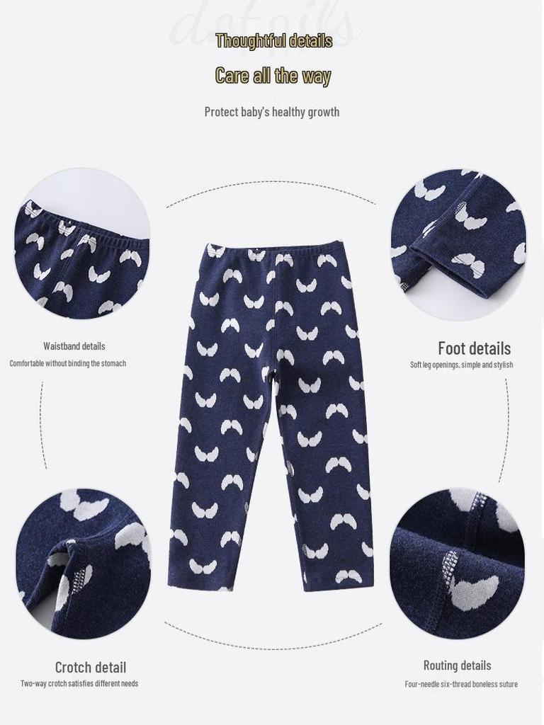 Frühling Herbst Koreanischer Stil Kinder Bequeme Leggings - Kleinkind Mädchen Modische Lange Hosen