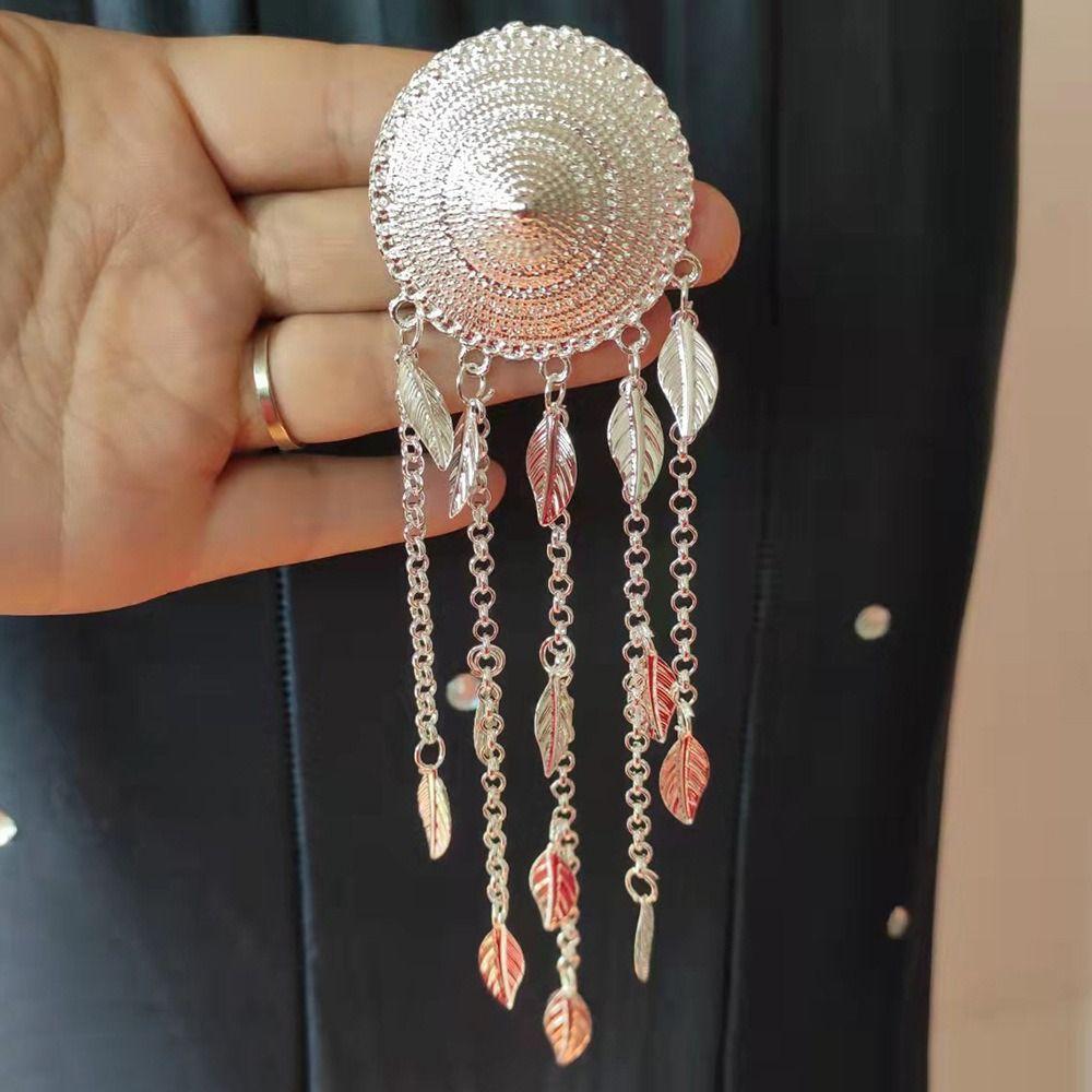 Leaf Metal Hair Sticks Ancient Hanfu Headwear Dai Style Hair Clip Retro Thai Headdress  Women