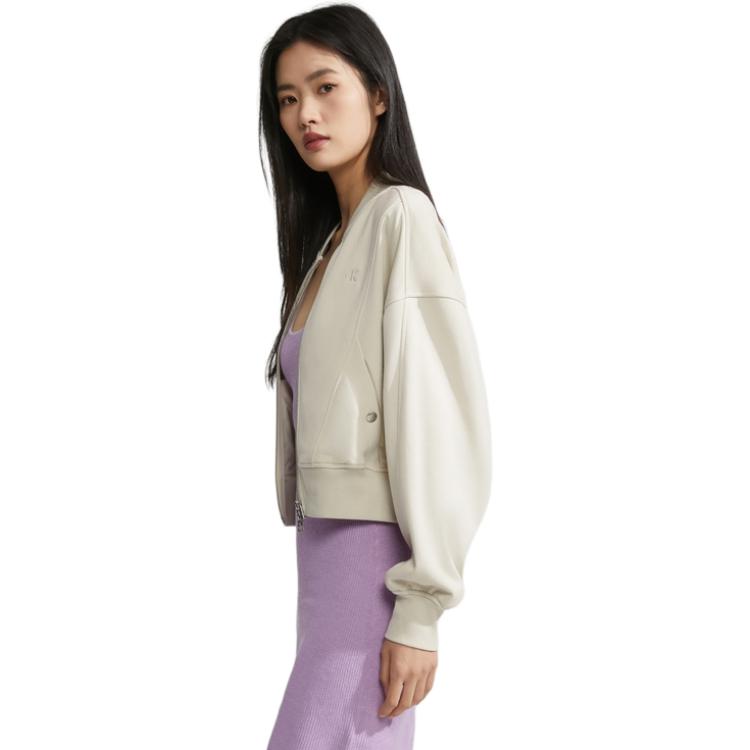 Calvin Klein Ck Embroidered Letter Casual Jacket Baseball Coat Women Jacket Milk J221662