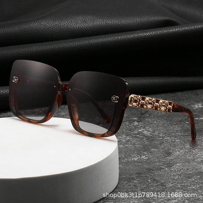 Light luxury polarized sunglasses women's high sense large frame versatile sunglasses Internet celebrity live glasses tide