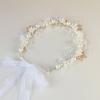 High Quality1/3/4 Pieces Girls' White Flower Crown with Artificial Pearls - Suitable for Daily Wear, Parties, Birthdays, Dances and Other Occasions