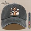 pc Cheerful Cartoon Dog Family Design Printed Casual Baseball Cap Lightweight Comfortable And Breathable Adjustable Size fo