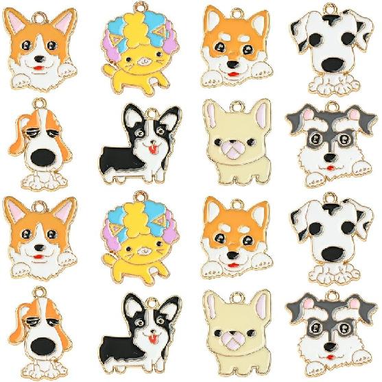 DanLingJewlry 50Pcs 10 Styles Zoo Animal Charms Cute Enamel Animal Charms Panda Fox Giraffe Tiger for DIY Jewelry Making