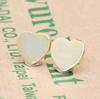 Gold Plated S925 Sterling Silver Heart Stud Earrings for Women - Simple, Versatile Korean Style