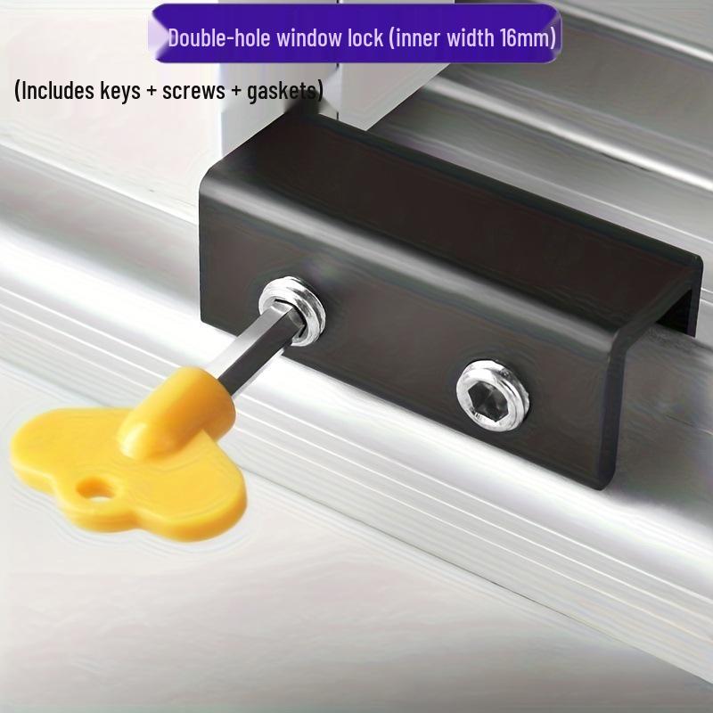 Aluminum Alloy No-Drill Window Lock - Child Safety & Anti-Theft Lock