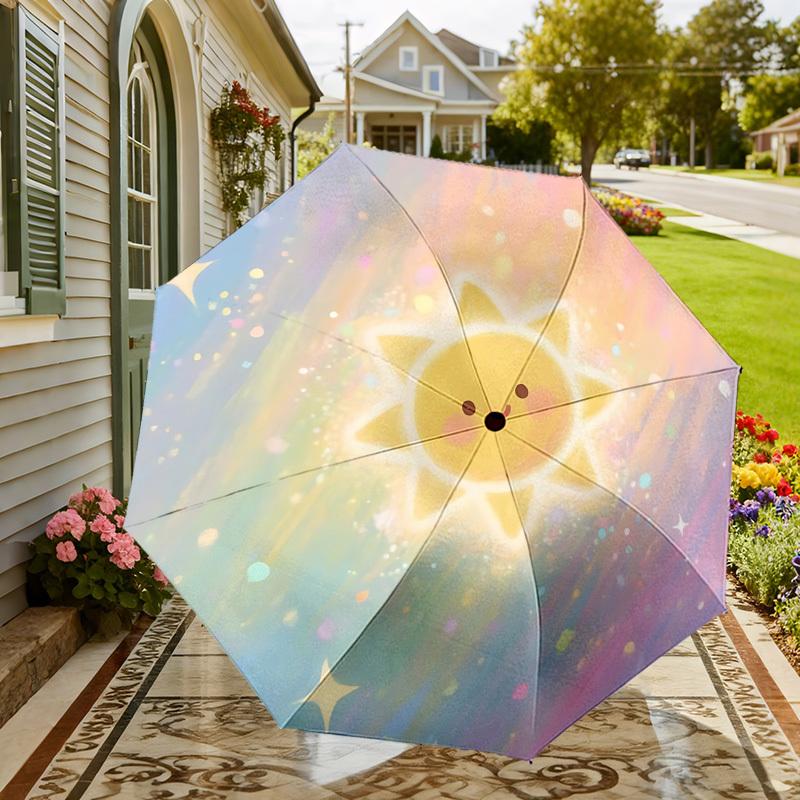 Rainbow Sunshine Umbrella: A Delightful, Auto Opening Protection for Outdoor Adventures and Travel Essentials 206