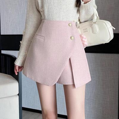 Gonna da Donna a Pieghe in Lana a Vita Alta, Linea ad A, con Pantaloncini Anti-esposizione - Collezione Autunno/Inverno 2025