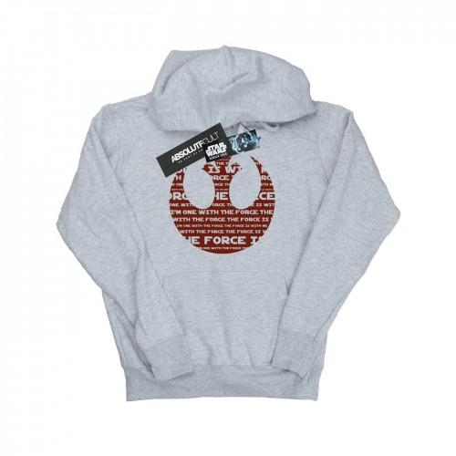 STAR WARS Damen/Damen Rogue One Ich bin eins mit der Macht Allianz-Emblem Roter Hoodie