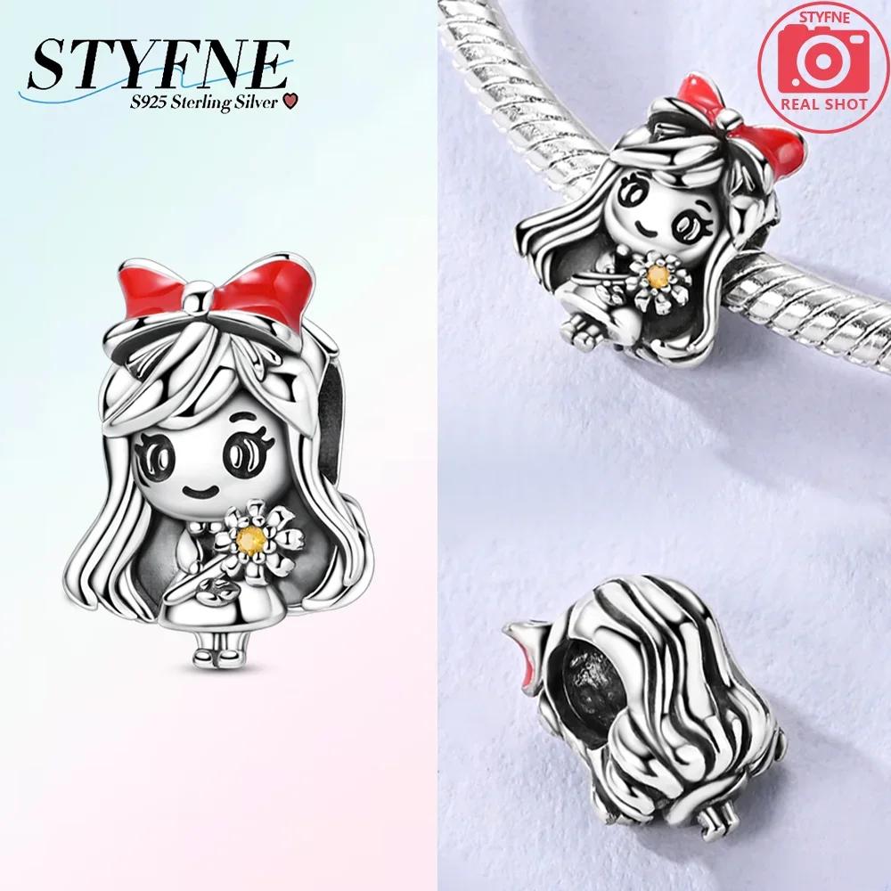 

Authentic Original Pink Zircon Bow Girl s Hongapple Crown Moon Bead Components Compatible With Bracelet High Quality Fine Jewelry Copper Metal Women