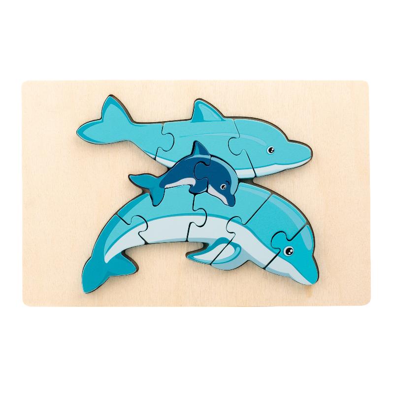 Wooden Educational Animal Jigsaw Puzzle Game Wooden animal parent-child puzzle Educational Animal Puzzle Baby Game