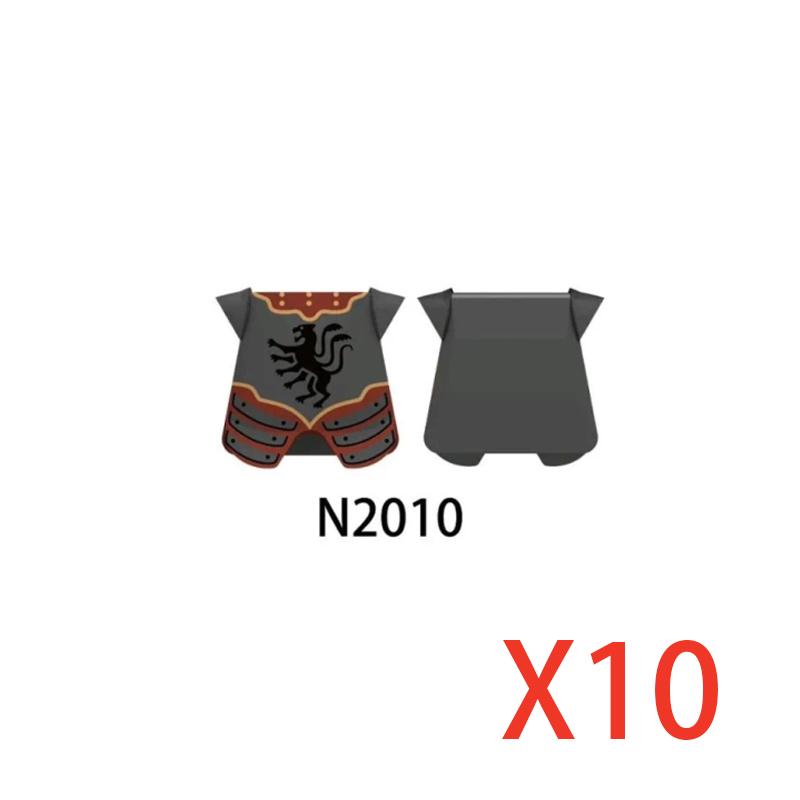 MOC Medieval Building Blocks Soldier Figures Weapons Accessories Armor Shield Flag Transport Ox Horse Mini Brick Toy Gift X010