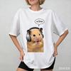 Funny Cat Graphic T Shirts Korean Fashion Cotton Short Sleeve Summer Tshirt Casual Printed Tshirts Loose Basic Tee Male Clothes