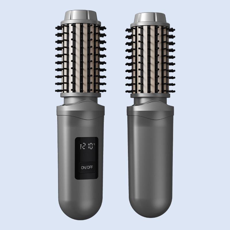 

Cordless Curling Iron Brush - 3 Temperature Settings, Rechargeable. Suitable for Men And Women, Ideal for Daily Use And Travel чёрный