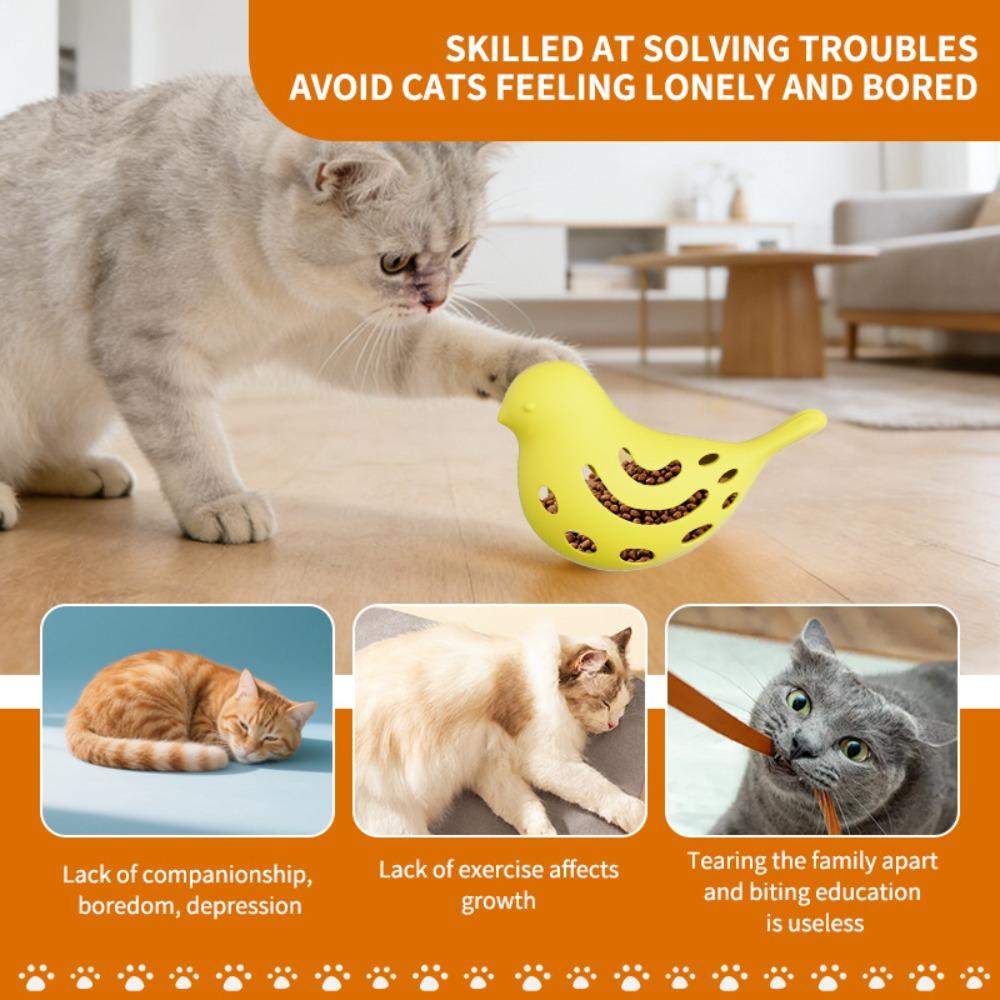 Fish Shape Treat Dispenser Silicone Cat Chew Toy Bite Toy Cat Foraging Toy Stress Relief
