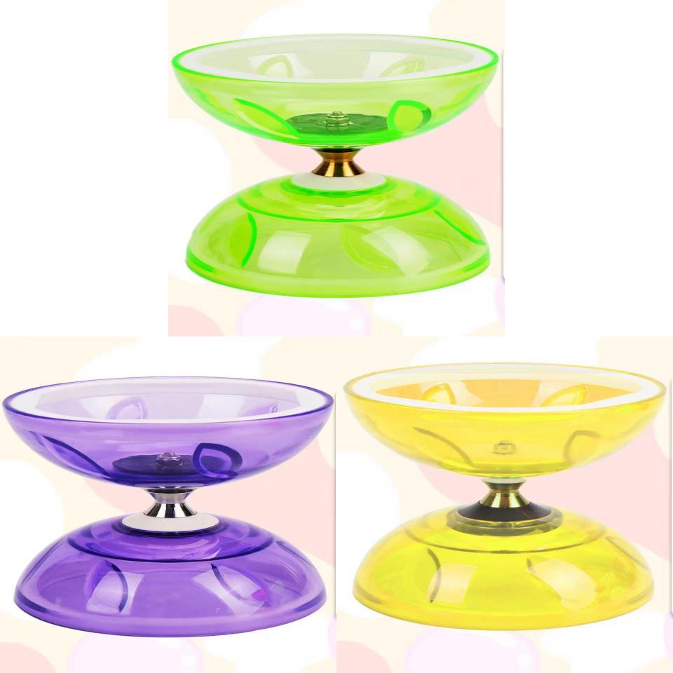 Traditional Plastic Diabolo With Triple Bearing For Kids And Seniors Educational Toy Set
