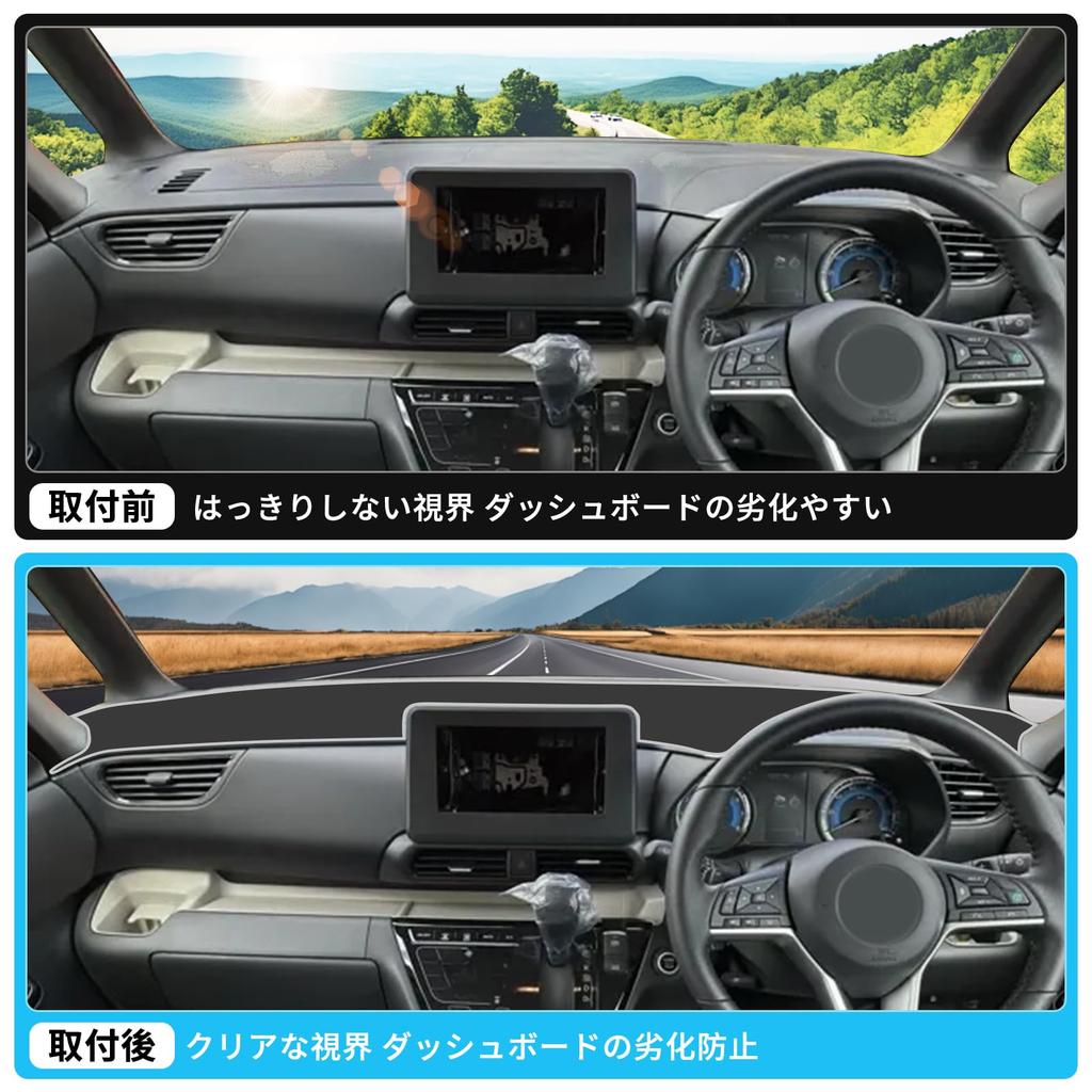 ZUNDUO Přístrojová deska pro Mitsubishi Delica Mini květen 2023 UV flanelová rohož/potah do interiéru (Řada 30, - současnost) - Sluneční clona, opalovací krém,