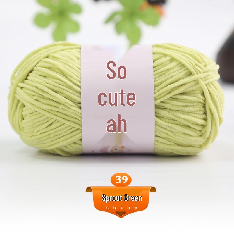 Medium Thick Chenille Yarn for Handmade Crochet Bags & Dolls