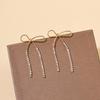 Sparkling Diamond Bowknot Dangle Earrings Sophisticated Diamond Bowknot Earrings Fashionable Ear Hooks Jewelry for Women