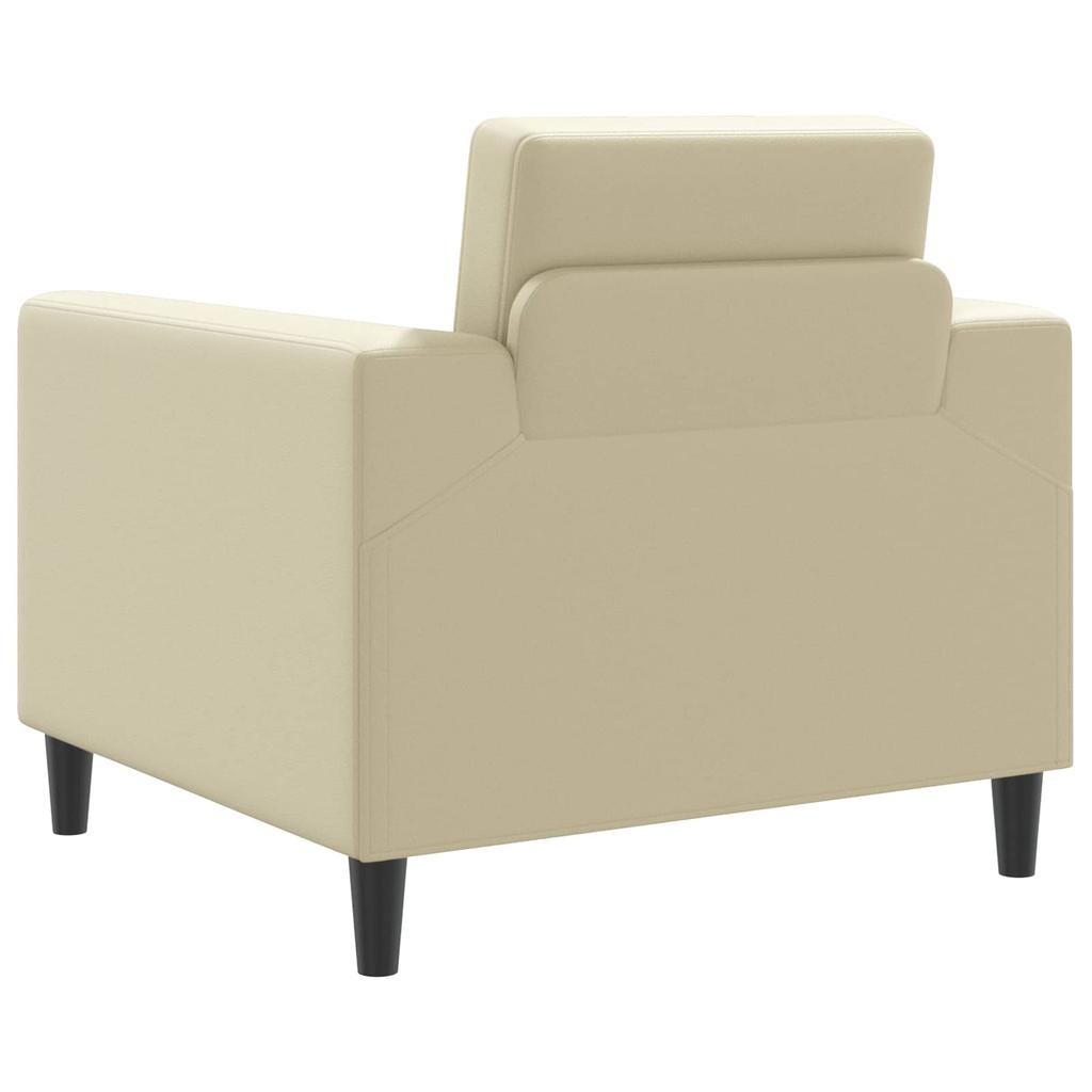 Armchair Cream Faux Leather