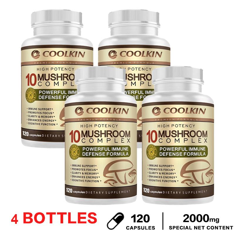 Coolkin - 10 Mushroom Complex Dietary Supplement - Brain Health