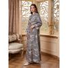 New Heavy Embroidered Long Robe Stand Collar Loose Printed Dress Women's Casual Wear Multiple Colors In Stock