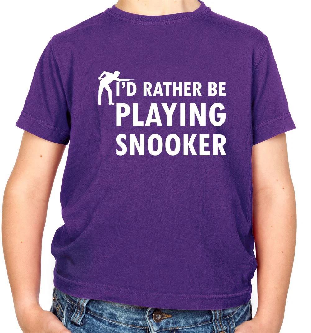 

I d Rather Be Playing Snooker - Kids T-Shirt - 147 Crucible Ronnie Player Fan 130