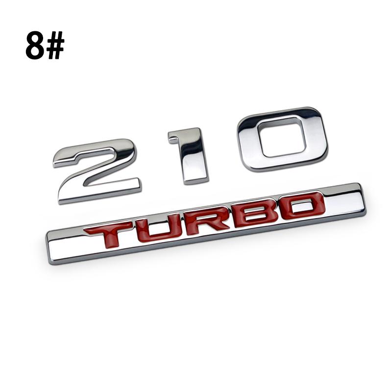 DSYCAR 1 Stück 3D Metall 210 220 TURBO Auto Seitenkotflügel Heckklappe Emblem Abzeichen Aufkleber Decal