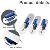 Set of 3 Stainless Steel Trowel Scraper Tools with Ergonomic Blue Rubber Handle for For Concrete Cement Drywall Plastering