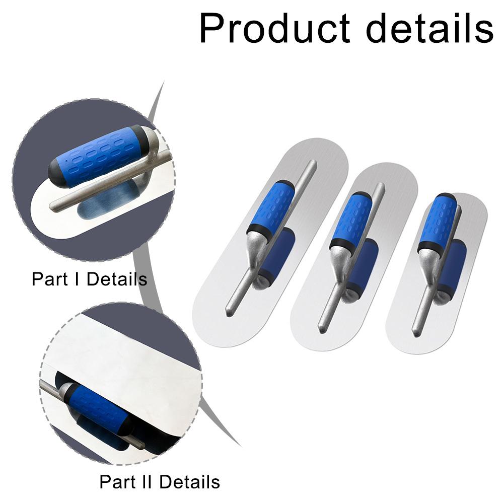 

Stainless Steel 3pc Trowel Scraper Tools Set with Rubber Grip Handles for For concrete Cement Drywall and Plastering Tasks China Mainland