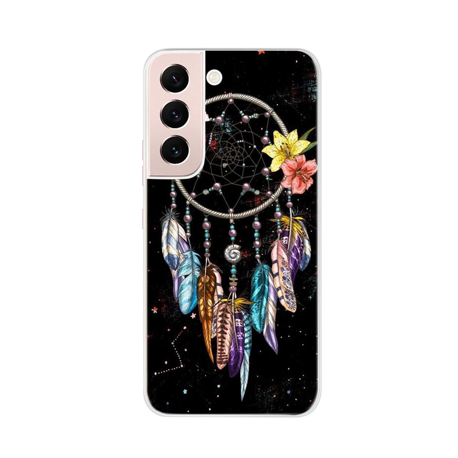 Beautiful Flower Phone Case For Samsung Galaxy S22 Pro S 22 Ultra 5G Case Cute Cat Soft Silicone TPU Cover For Samsung S22 22Pro