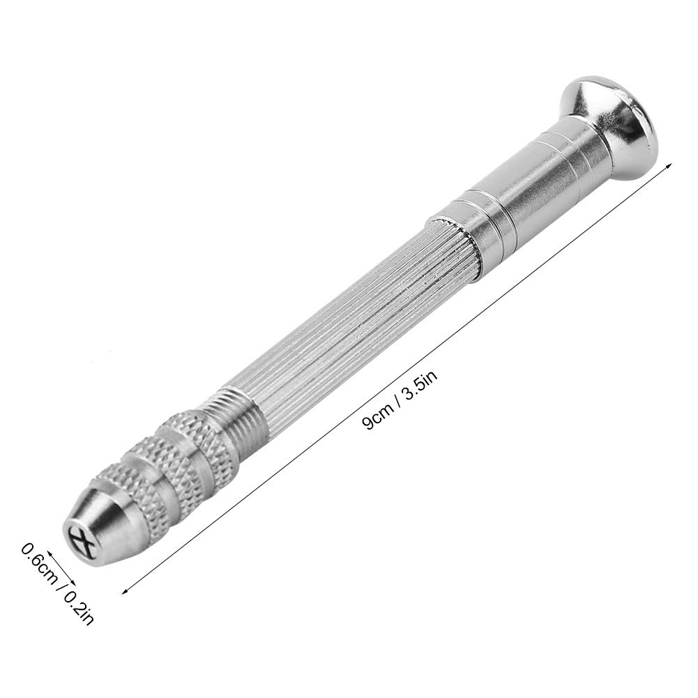 Mini Precision Hand Twist Drill with 10 Drill Bits and 1 Hand Drill Bit for and Portable and Easy to Carry (0.5, 0.6, 0.7, 0.8, 0.9, 1, 1.2, 1.5, 1.8,