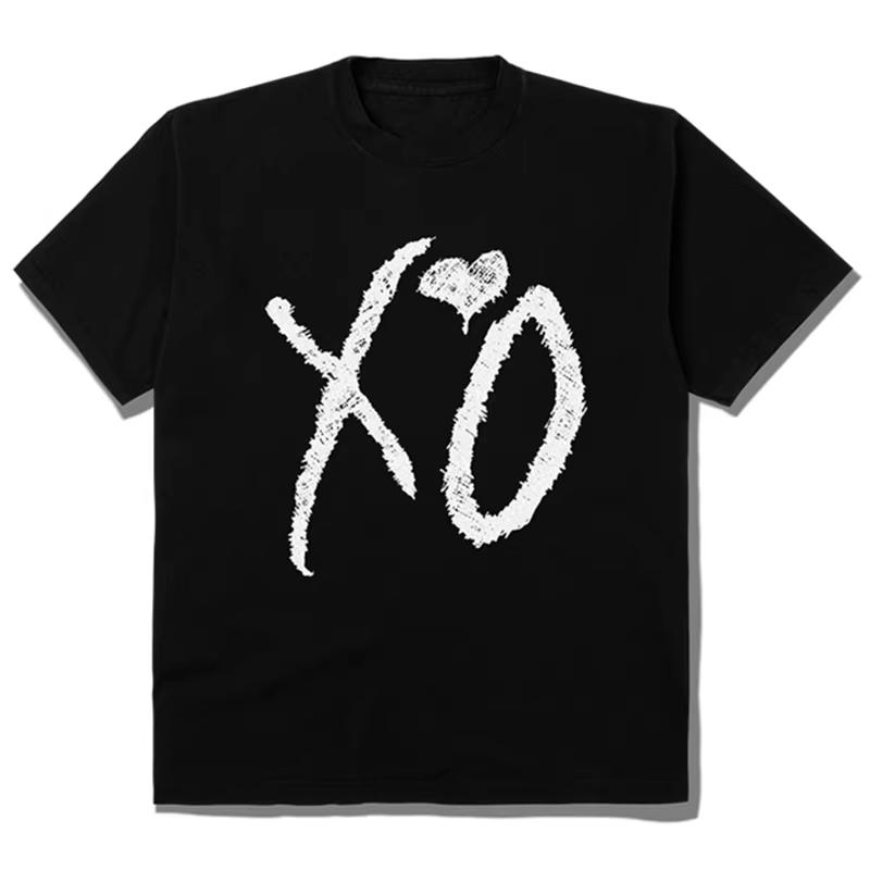 Lässiges Sommer Sänger The Weeknd's Trendiges Retro Support Kurzarm Hochwertiges Unisex Modisches Herzförmiges Herren T-Shirt