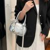 Cute Trendy Women'S Mini Shoulder Bag Fashion Pu Leather Bow Female Crossbody Bag Elegant Silver Party Handbag Sweet Small Purse