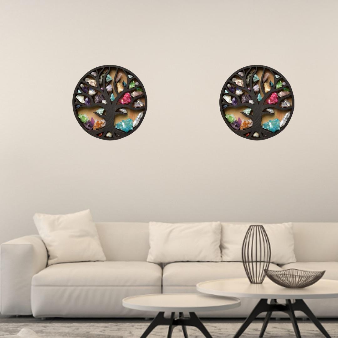 Хрустальный камень Стеллаж для выставки товаров Древо жизни Форма Хрустальная полка — фото 9