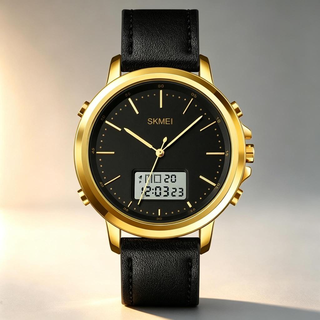 Herren-Digitaluhr SKMEI Lederarmband LED-Hintergrundbeleuchtung Schule 1652
