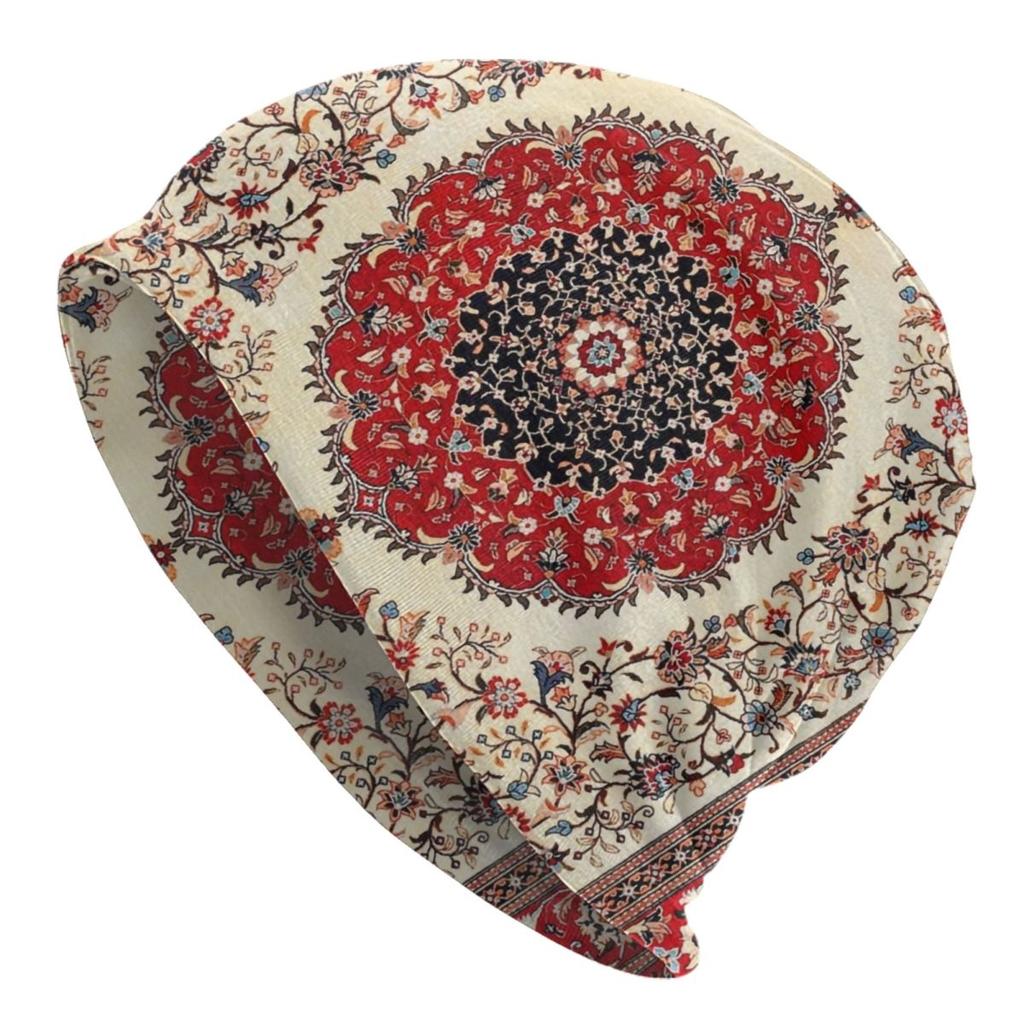 Custom Bohemian Persian Style Rug Beanie Cap  Bonnet Knit Hats  Outdoor Ski Retro Turkish Ethnic Kilim Skullies Beanies Caps
