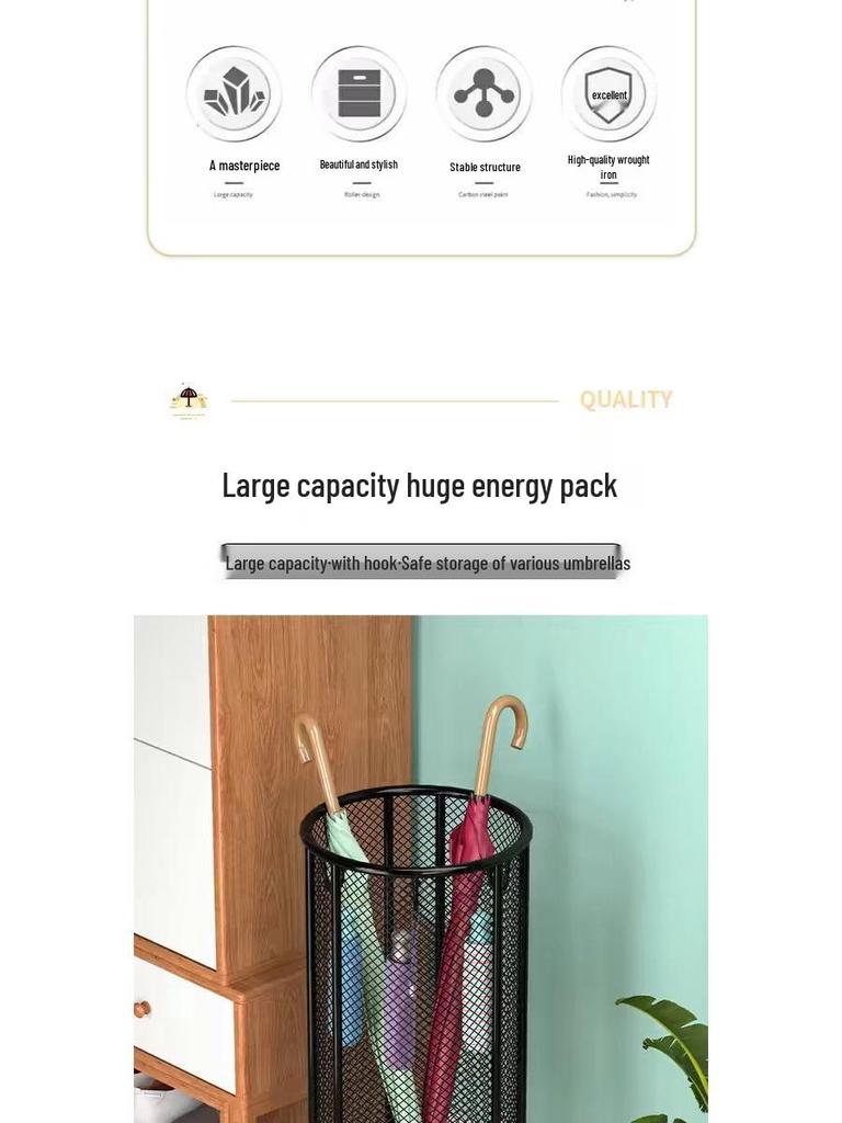 Umbrella Stand Rack for Hotel Lobby or Home Entryway