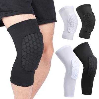 Genouillères Universelles Lycra Nid d'Abeille: Support Sportif Anti-Collision pour Basketball & Course à Pied
