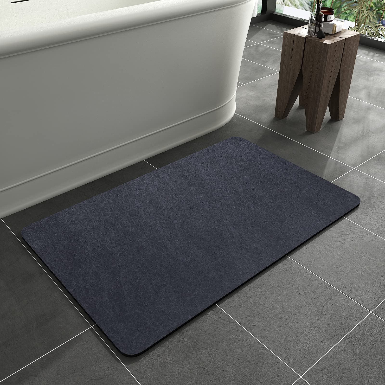 

Alfombra absorbente de barro de diatomeas suave,alfombra para el suelo del baño,puerta del inodoro alfombra para el baño de secado rápido 40cm x 60cm