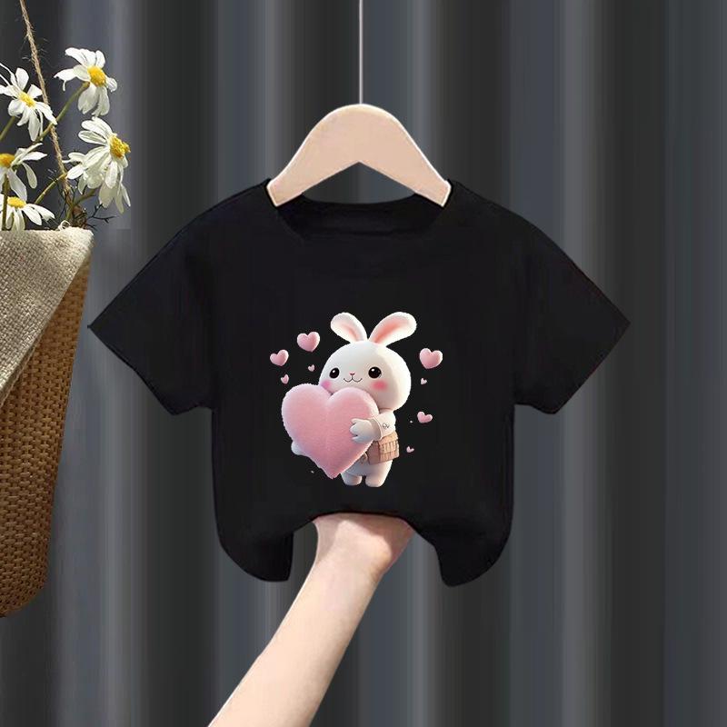Children's Modal T-shirt Short Sleeve Animal Print Summer Top for Girls Boys - Summer New Clothes