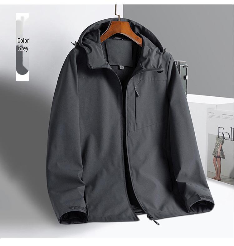 Men's Custom Windproof Waterproof Autumn Windbreaker with Logo Embroidery
