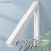 Foldable Wall-Mounted Clothes Hanger Rack - Space-Saving Aluminum Folding Hook Organizer for Bathroom,Bedroom & Laundry Room