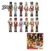Indoor Christmas Tree Trim 48Pcs Nutcracker Wooden Ornaments Classic Soldier Hanging Decorations Vintage Holiday Souvenir for Family Wood Decor Xmas
