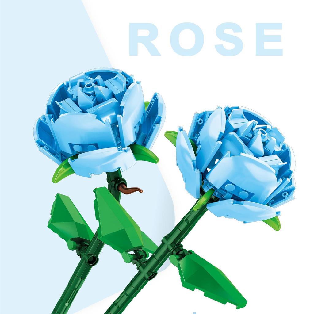 Compatible LEGO Rose Bouquet Building Blocks Valentine's Day Gift for Girls