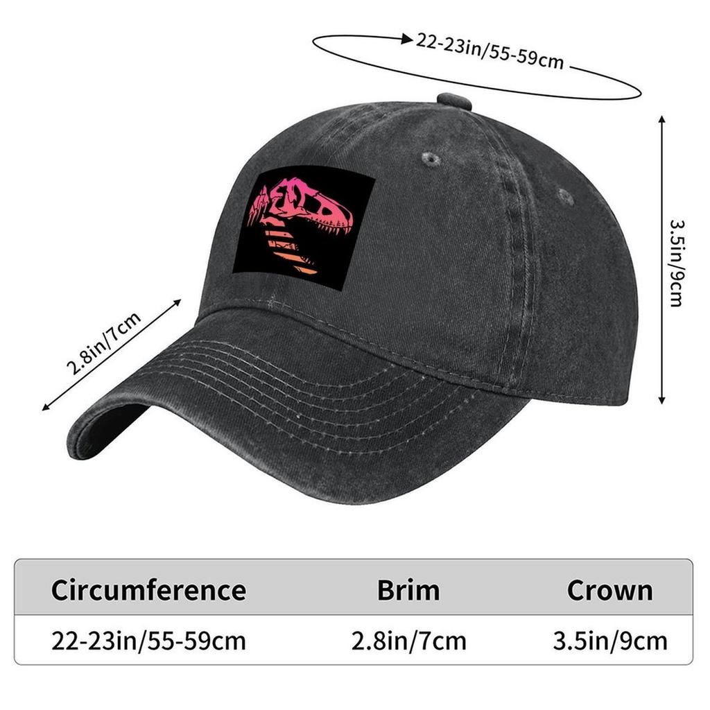 2026 Jurassic World T-Rex Dino Pink Gradient Skull Design Baseball Cap Designer Cap Winter Hat |-F-| Sports Cap Women's Men's