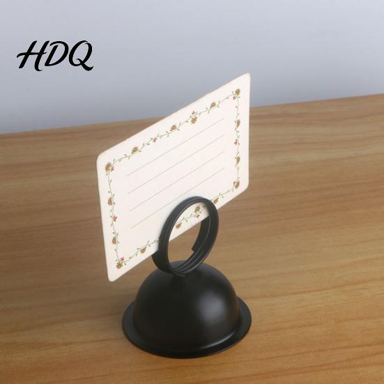 Electroplated Card Stand Table Number Holder Metal Place Foodservice Split-Ring Style Solid